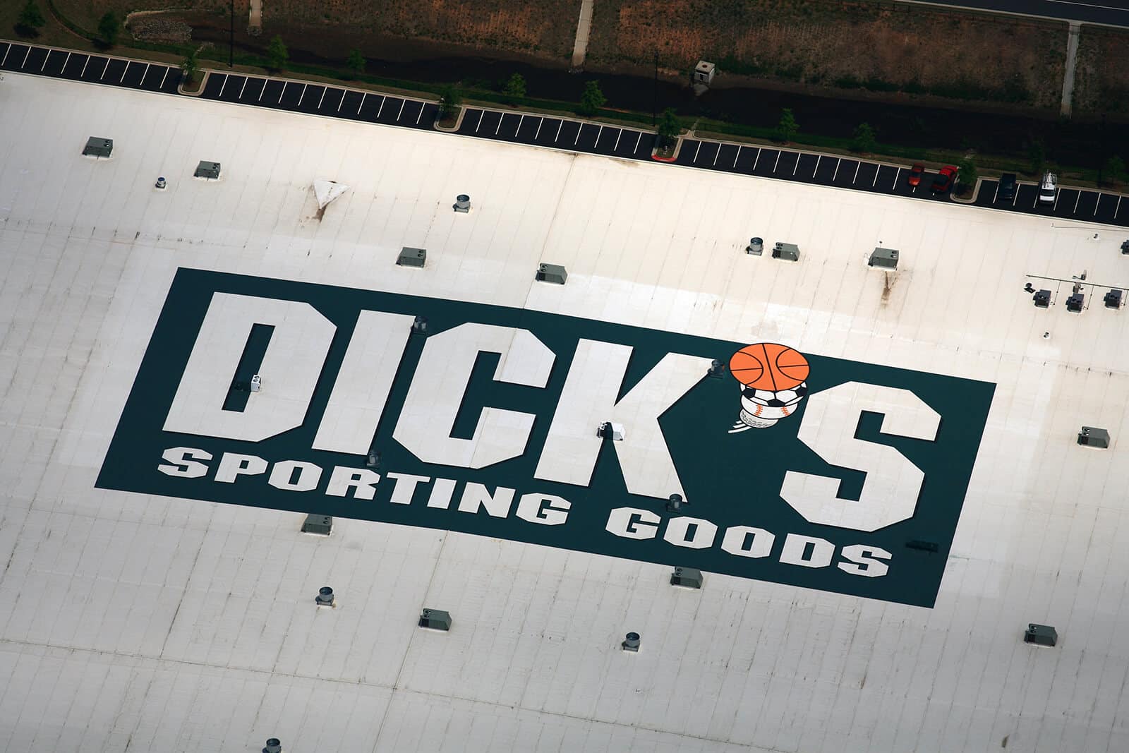 Dick's sporting goods roof logo project